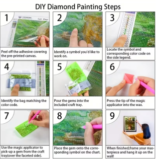 Preview: Diamond Painting Traumhaftes, verträumtes Kätzchen